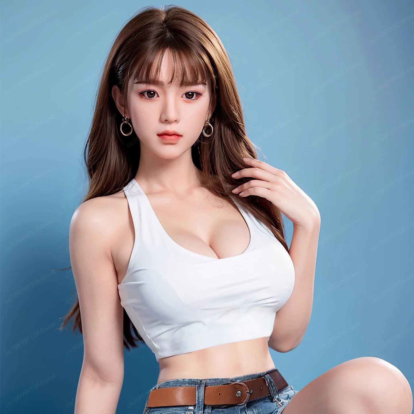 섹시 인형 168cm, 사실적인 질 항문 삽입 가능, 남성 자위 음부, 큰 엉덩이 실물 크기 헨타이 구강 성교 섹스 인형