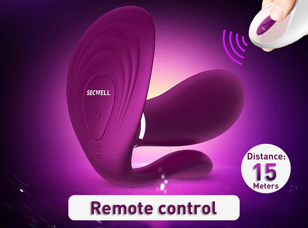 Secwell® 여성용 Butterfly 착용형 진동기 무선 원격 제어 진동기 G 스팟 클리토리스 마사지기 섹스 토이