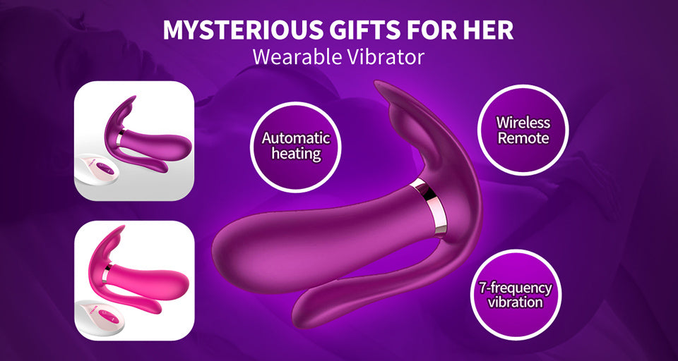 Secwell® 여성용 Butterfly 착용형 진동기 무선 원격 제어 진동기 G 스팟 클리토리스 마사지기 섹스 토이