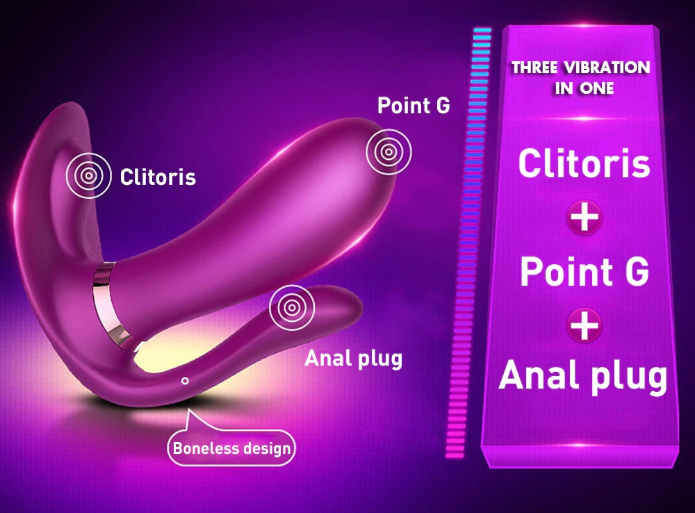Secwell® 여성용 Butterfly 착용형 진동기 무선 원격 제어 진동기 G 스팟 클리토리스 마사지기 섹스 토이